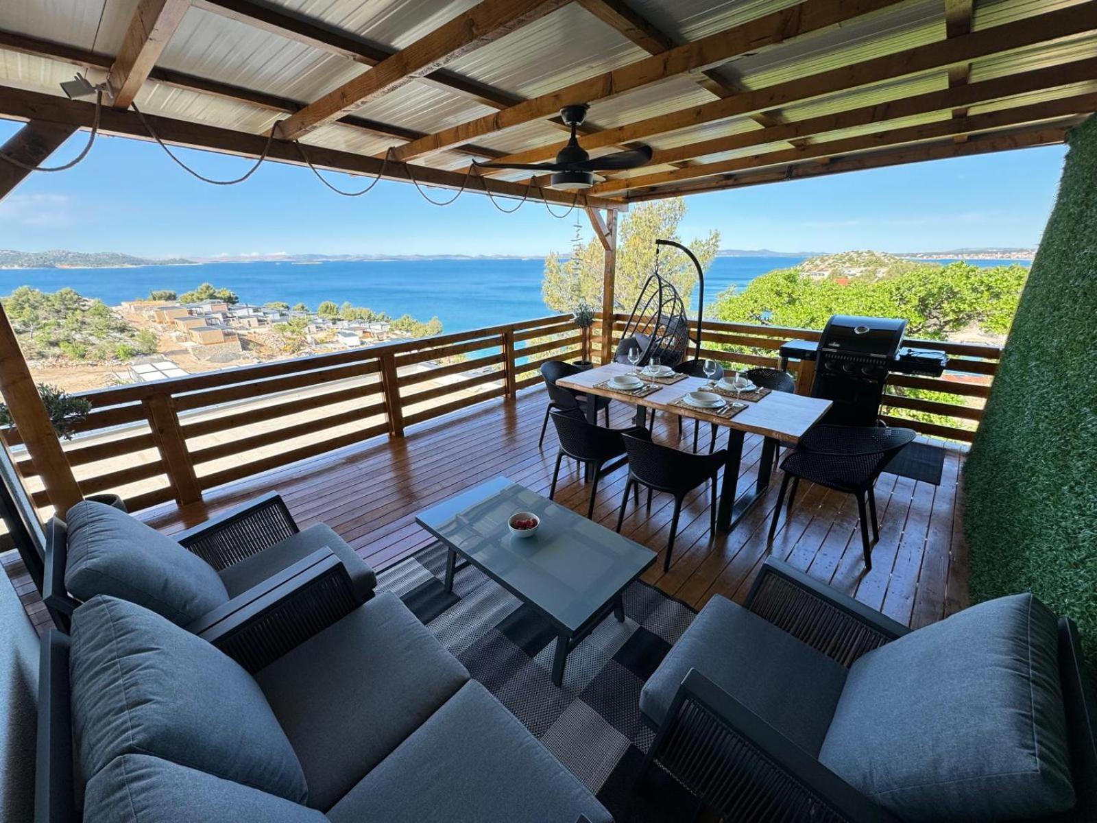 D-View Premium Mobile Home - Panoramic Seaview - 150 M From Beach, Free Parking Drage Exterior photo